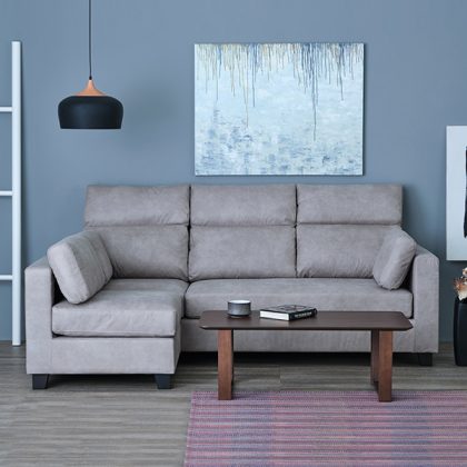 SOFA GÓC SILVIA 198 PVC WH